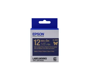 Epson Label Cartridge Satin Ribbon LK-4HKK Gold/Navy 12mm (5m)