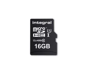 Integral UltimaPro 16 GB MicroSDHC Class 10 Memory Card up to 90 MB/s, U1 Rating Black