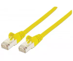 Intellinet Network Patch Cable, Cat5e, 10m, Yellow, CCA, SF/UTP, PVC, RJ45, Gold Plated Contacts, Snagless, Booted, Lifetime Warranty, Polybag