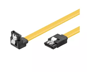 Ewent HDD S-ATA cable 1.5GBits / 3GBits / 6GBits S-ATA L-Type > L-Type 90° with clips, 0,3mt