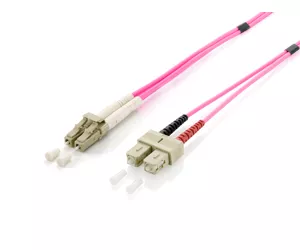 Equip LC/SC Fiber Optic Patch Cable, OM4, 10m