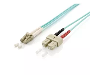 Equip LC/SC Fiber Optic Patch Cable, OM3, 15m