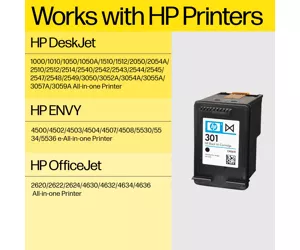 HP 301 2er-Pack Schwarz/Cyan/Magenta/Gelb Original Druckerpatronen
