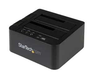 StarTech.com Standalone Hard Drive Duplicator, Dual Bay HDD/SSD Cloner/Copier, USB 3.1 (10Gbps) to SATA III HDD/SSD Docking Station, Hard Disk Duplicator Dock, Hard Drive Cloner