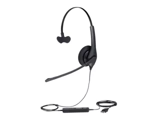 Jabra Biz 1500 Mono USB Laisvų rankų įranga Vielinis Su lankeliu Biuras / skambučių centras Bluetooth Juoda
