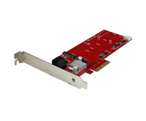 StarTech.com 2x M.2 NGFF SSD RAID Controller Card plus 2x SATA III Ports - PCIe