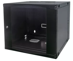 Intellinet 19" Wandverteiler mit Schwenkrahmen, 12 HE, 593 (H) x 540 (B) x 450 (T) mm, Flatpack, schwarz