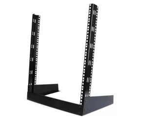 StarTech.com 2-Post 12U Desktop Server Rack, Small Open Frame 19in Computer Rack, Compact Network Rack for AV / Studio / Data / IT Equipment - Free Standing Two-Post Home/Office Rack