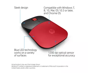 HP Z3700 Red Wireless Mouse