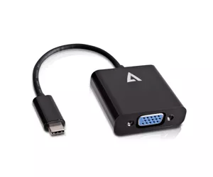 V7 USB-C male to VGA female Adapter Black