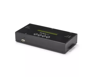 StarTech.com Hard Drive Duplicator and Eraser, SAS/SATA HDD/SSD Cloner/Copier, LCD Display, TAA Compliant