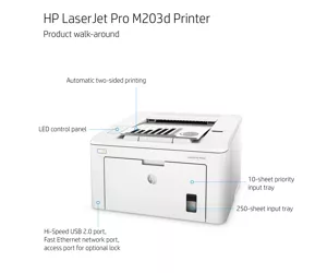 HP LaserJet Pro Принтер M203dn, Печать