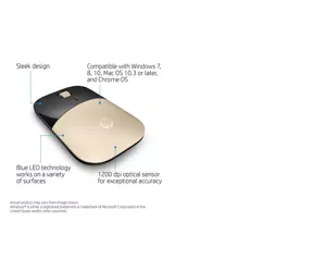 HP Z3700 Wireless-Maus, Gold