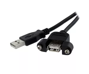 StarTech.com 1 ft Panel Mount USB Cable A to A - F/M