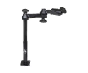 RAM Mounts Tele-Pole with 12" & 9" Poles, Double Swing Arms & Round Plate