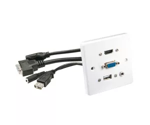 Lindy Wall plate VGA/HDMI/USB/3.5mm Stereo