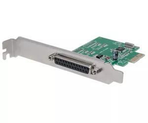 Manhattan PCI Express Card, 1x Parallel DB25 port, 2.0 Mbps, IEEE 1284, x1 x4 x8 x16 lane buses, Supports EPP/ECP/SPP modes, Three Year Warranty, Box