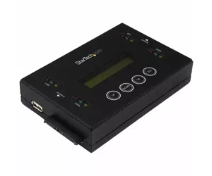 StarTech.com Standalone Hard Drive Duplicator & Eraser with LCD Display, TAA Compliant, OS Independent.
