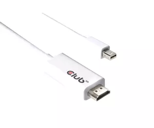 CLUB3D Mini DisplayPort™ 1.2 to HDMI™ 2.0 Active Cable 4K60Hz 3Meter/9.84Feet M/M