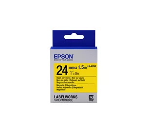 Epson Label Cartridge Magnetic LK-6YB2 Black/Yellow 24mm (1.5m)