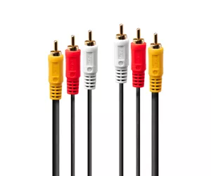 Lindy audio video cable 3 x phono 3m