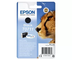 Epson Cheetah Singlepack Black T0711 DURABrite Ultra Ink