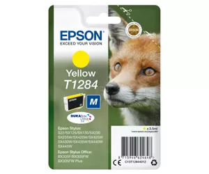 Epson Fox Singlepack Yellow T1284 DURABrite Ultra Ink