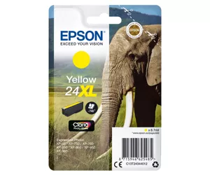 Epson Elephant Singlepack Yellow 24XL Claria Photo HD Ink