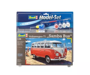 Revell Model Set Volkswagen T1 Samba Bus Модель телевизионного фургона Сборочный комплект 1:24