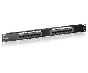 Equip 16-Port Cat.5e Unshielded Patch Panel, Black