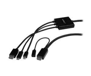 StarTech.com USB-C, HDMI or Mini DisplayPort to HDMI Converter Cable - 2 m (6 ft.)