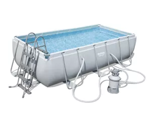 Bestway Power Steel 56442 antžeminis baseinas Karkasinis baseinas Stačiakampis 6478 L Mėlyna, Pilka
