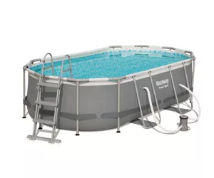 Bestway Power Steel Oval 4.24m x 2.50m x 1.00m, Grey/Blue