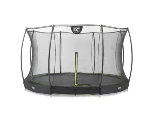 EXIT Silhouette ground trampoline ø366cm with safety net - black