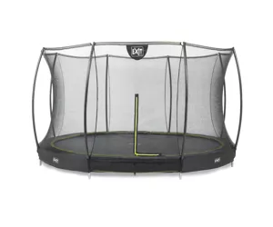 EXIT Silhouette ground trampoline ø427cm with safety net - black