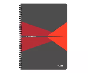 Leitz 46470025 Notizbuch A4 90 Blätter Grau, Rot