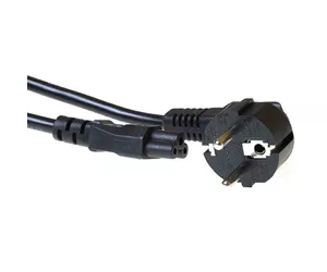 ACT Powercord mains connector CEE7/7 male (angled) - C5 black 2.00 m