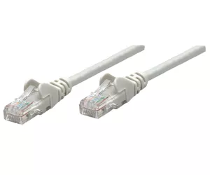 Intellinet Network Patch Cable, Cat6A, 0.25m, Grey, Copper, S/FTP, LSOH / LSZH, PVC, RJ45, Gold Plated Contacts, Snagless, Booted, Lifetime Warranty, Polybag
