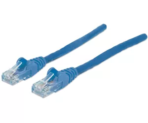 Intellinet Network Patch Cable, Cat6A, 7.5m, Blue, Copper, S/FTP, LSOH / LSZH, PVC, RJ45, Gold Plated Contacts, Snagless, Booted, Lifetime Warranty, Polybag