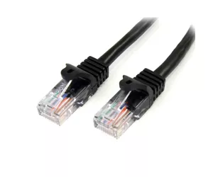 StarTech.com Cat5e Ethernet Patch Cable with Snagless RJ45 Connectors - 0.5 m, Black