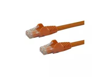 StarTech.com 50cm CAT6 Ethernet Cable - Orange CAT 6 Gigabit Ethernet Wire -650MHz 100W PoE RJ45 UTP Network/Patch Cord Snagless w/Strain Relief Fluke Tested/Wiring is UL Certified/TIA