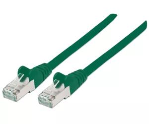 Intellinet Network Patch Cable, Cat6A, 10m, Green, Copper, S/FTP, LSOH / LSZH, PVC, RJ45, Gold Plated Contacts, Snagless, Booted, Lifetime Warranty, Polybag