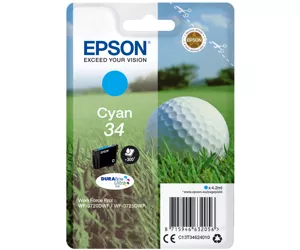 Epson Golf ball Singlepack Cyan 34 DURABrite Ultra Ink