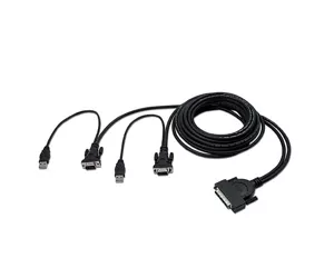 Belkin OmniView™ ENTERPRISE Series Dual-Port USB KVM Cable, 1.8m