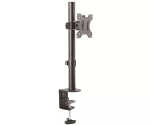 StarTech.com Single Monitor Desk Mount - Heavy Duty Pole Mount for up to 8kg Displays - Height Adjustable Monitor Arm - Desk Clamp/Grommet