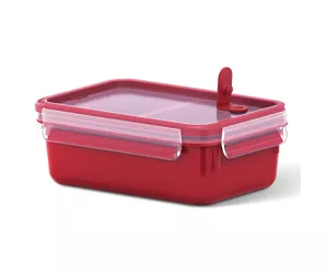 EMSA 517774 lunch box Lunch container 1 L Polypropylene (PP), Thermoplastic elastomer (TPE) Red, Transparent 1 pc(s)