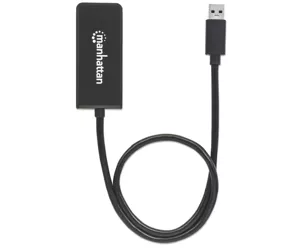 Manhattan USB-A to HDMI Adapter Cable, 60cm, Male to Female, 5 Gbps (USB 3.2 Gen1 aka USB 3.0), 2560x1440 @ 32-bit colour, Full HD video 1080p@16:9, Black, Blister