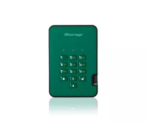 iStorage diskAshur2 256-bit 256GB USB 3.1 secure encrypted solid-state drive - Green IS-DA2-256-SSD-256-GN