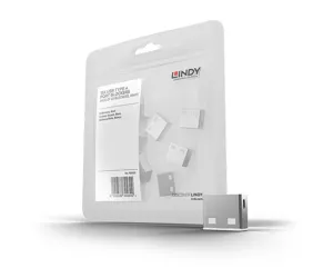 Lindy 10 USB Port Locks WHITE no Key