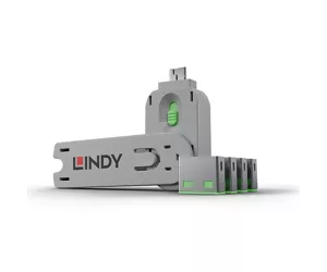 Lindy USB Port Locks 4xGreen+Key